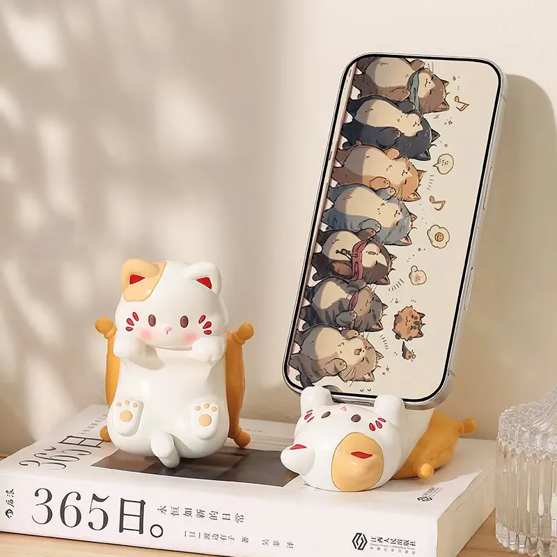 Event Support - ของตกแต่งโต๊ะทำงานรูปแมวการ์ตูนน่ารัก, ที่วางโทรศัพท์, ของตกแต่งโต๊ะทำงานสุดสร้างสรรค์, สำหรับบ้านและสำนักงาน, ที่เก็บแว่นตาแมวสุดคาวาอี้