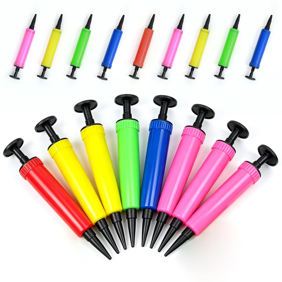 Balloon Pump Hand - 4/8/10 ชิ้น ปั๊มลมมือแบบกด-ดึง สำหรับเติมลมลูกโป่งในงานวันเกิด งานแต่งงาน และอุปกรณ์เป่าลมสำหรับใช้เล่นเกมกลางแจ้ง