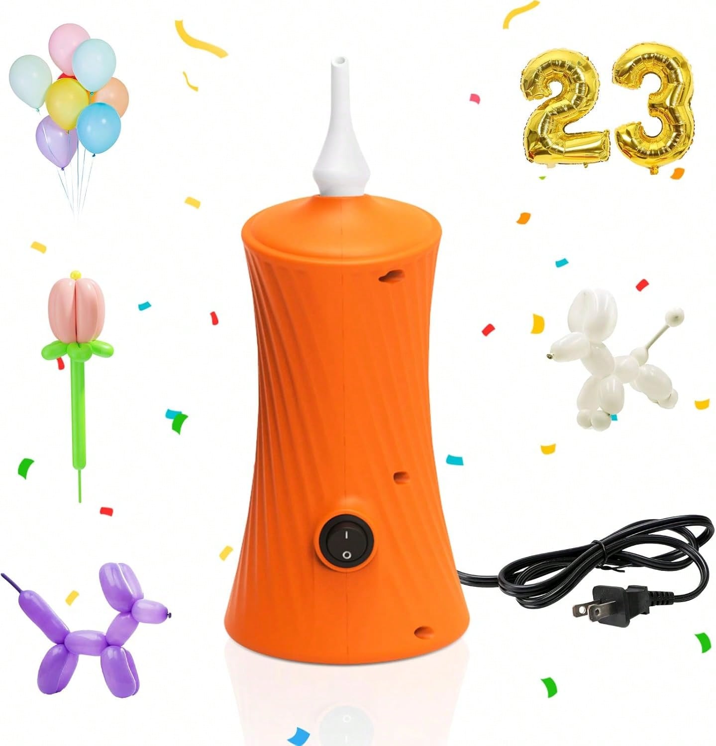Balloon Pump Hand - ปั๊มลมไฟฟ้าสำหรับลูกโป่งยาว, ปั๊มลมไฟฟ้าสำหรับลูกโป่ง, เครื่องเป่าลมสำหรับลูกโป่งฟอยล์รูปสัตว์ในงานวันเกิดเพื่อการตกแต่ง