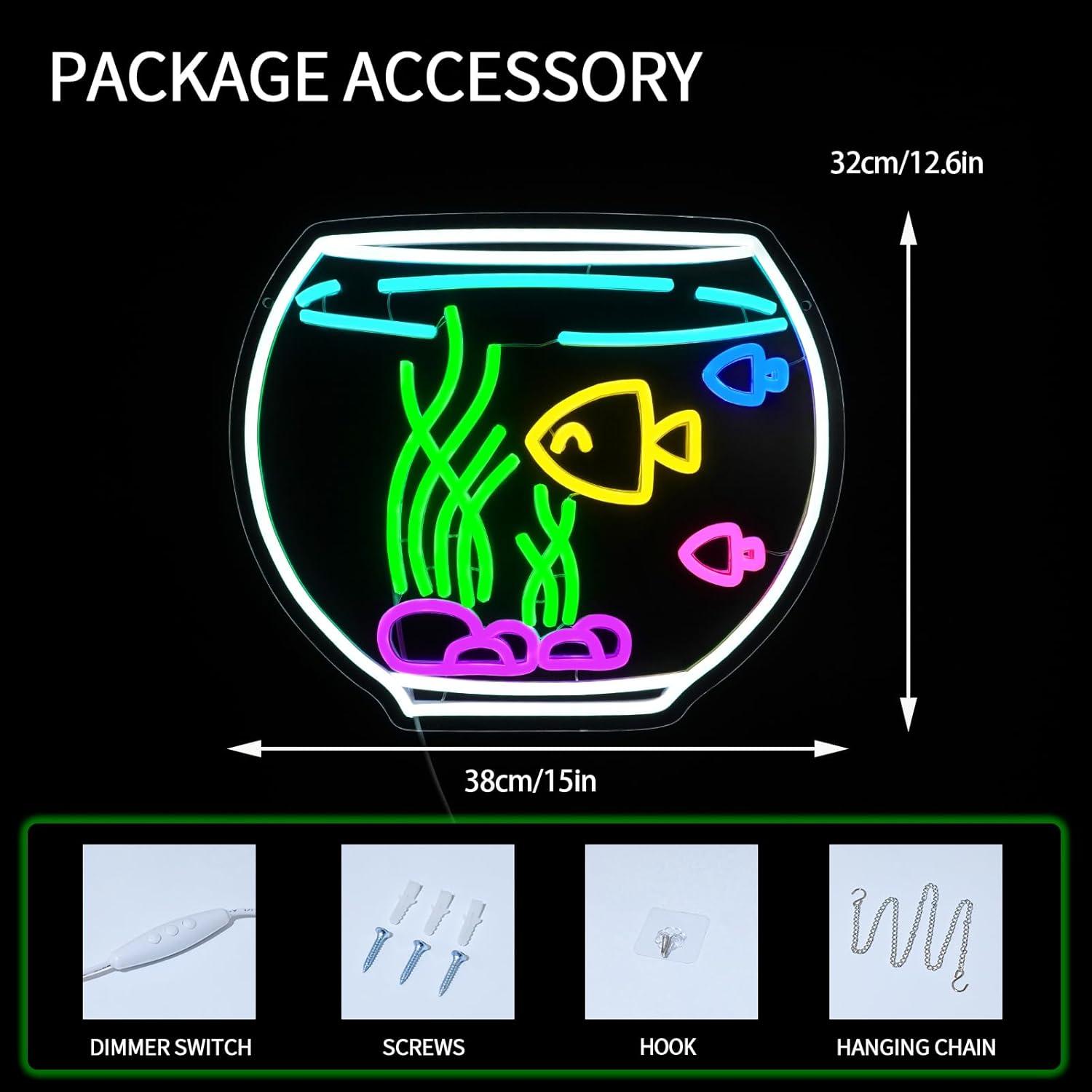 ป้ายไฟนีออนรูปตู้ปลา ไฟ LED ปร - Neon Sign Party บทวิจารณ์และราคา