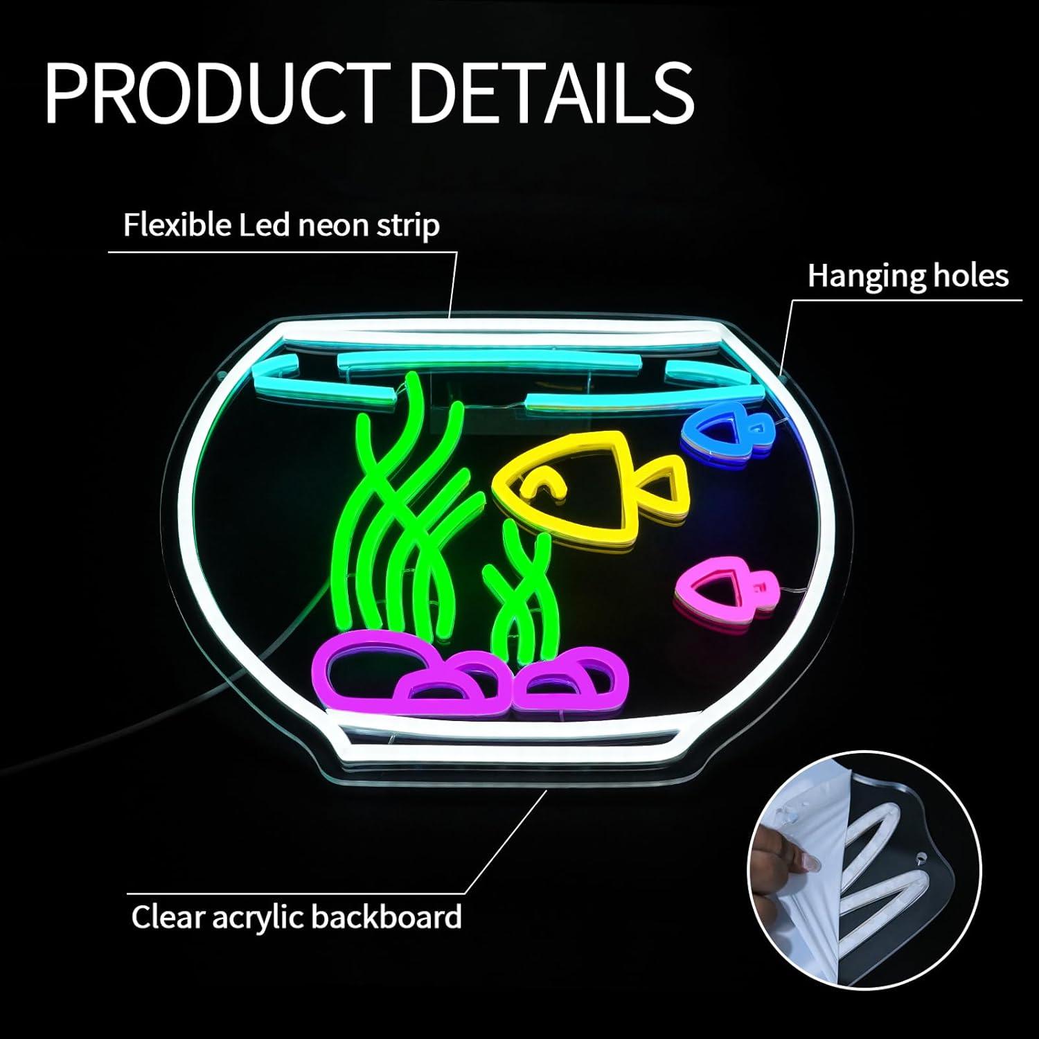 ป้ายไฟนีออนรูปตู้ปลา ไฟ LED ปร - Neon Sign Party บทวิจารณ์และราคา