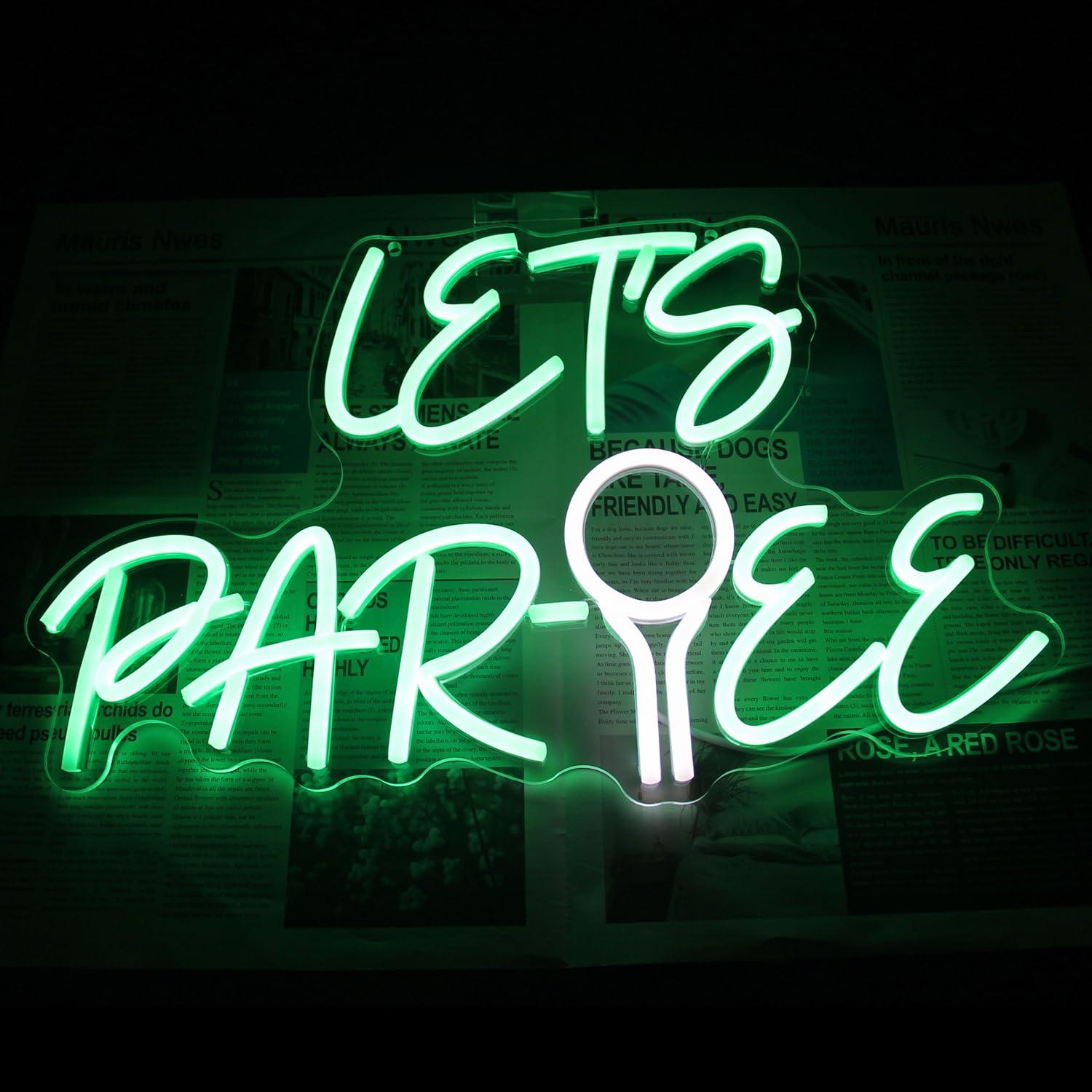 ป้ายไฟนีออน Let's Par Tee รูปท - Neon Sign Party บทวิจารณ์และราคา