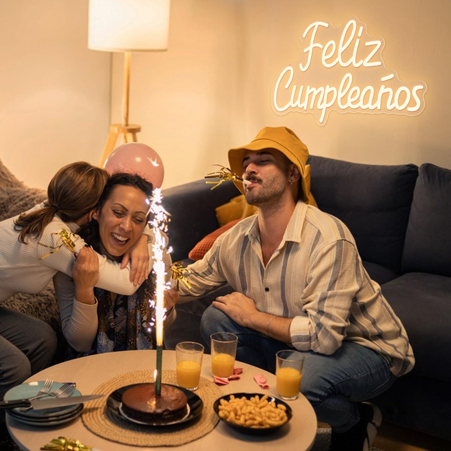 ป้ายไฟนีออน Feliz Cumpleanos ไ - Neon Sign Party บทวิจารณ์และราคา