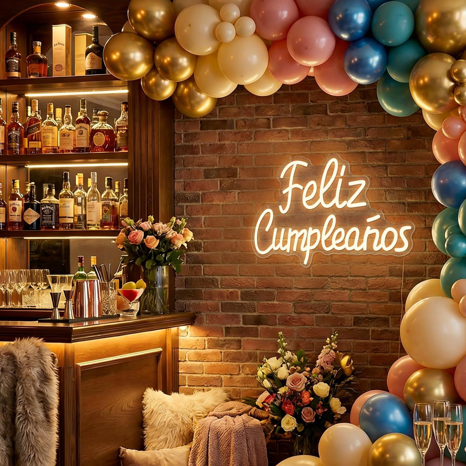 ป้ายไฟนีออน Feliz Cumpleanos ไ - Neon Sign Party บทวิจารณ์และราคา