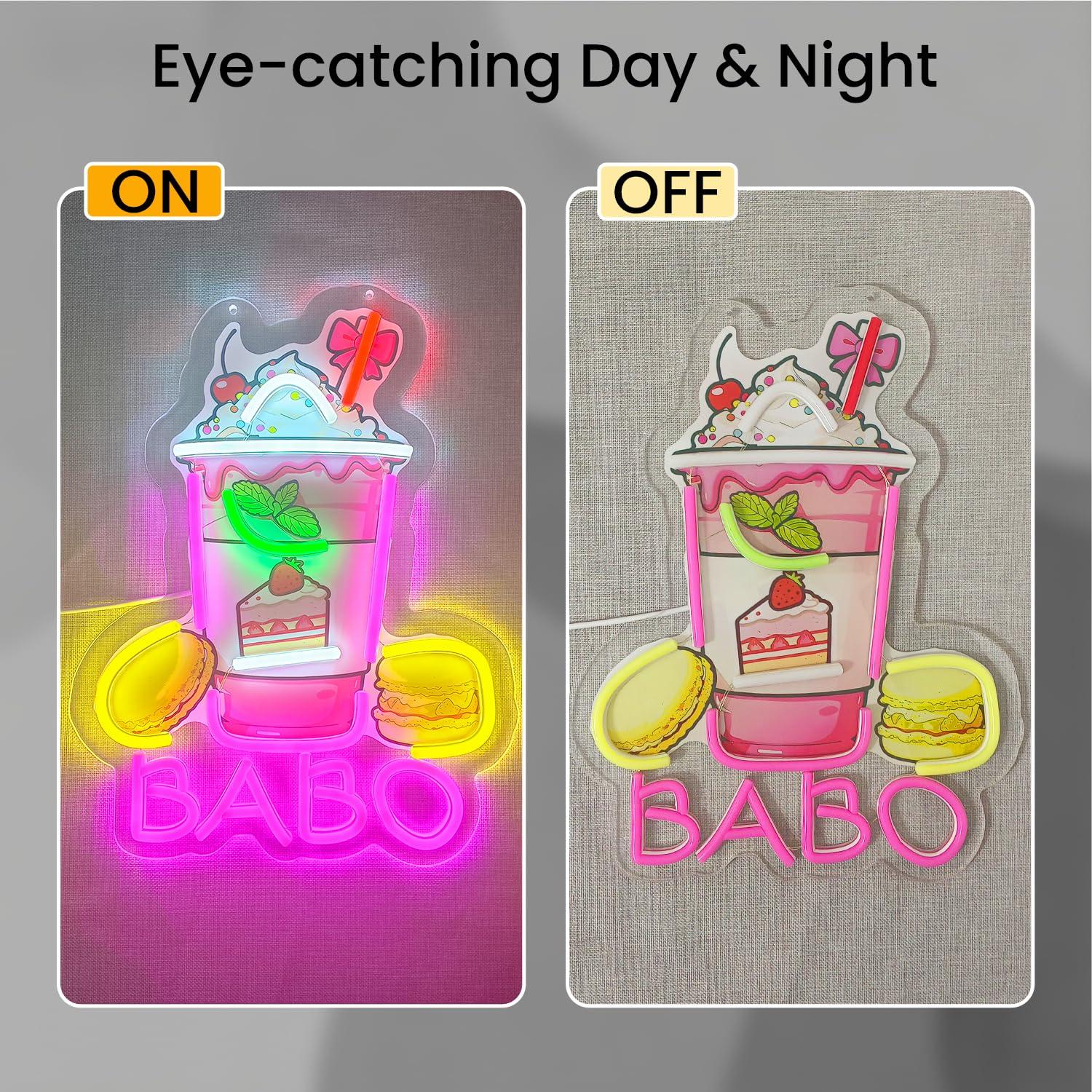 ป้ายไฟนีออนลายชานมไข่มุก สำหรั - Neon Sign Party บทวิจารณ์และราคา