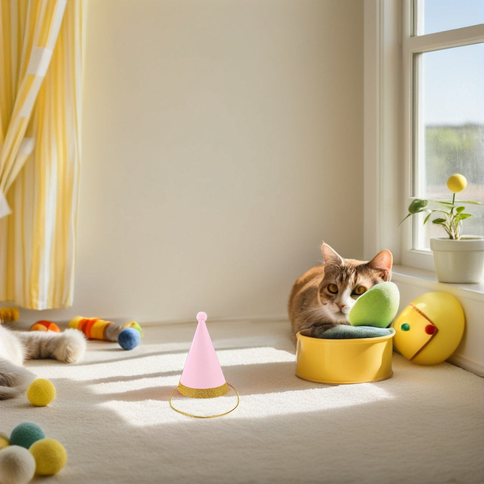 หมวกวันเกิดสำหรับสัตว์เลี้ยง 1 - Party Hat Cone บทวิจารณ์และราคา