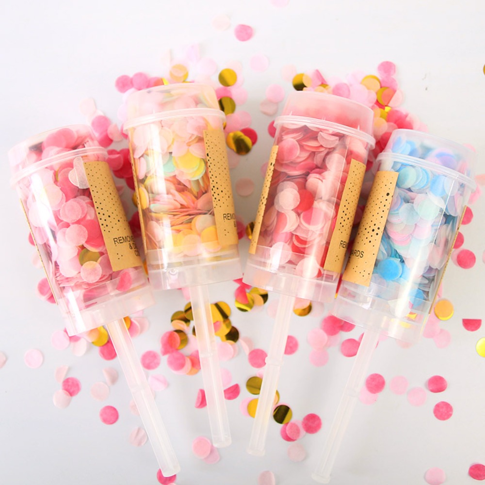 คอนเฟตติหลากสีพาสเทลสำหรับงานเ - Confetti Cannon Tube บทวิจารณ์และราคา